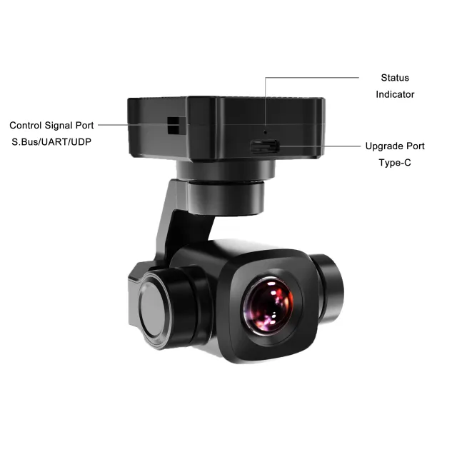 SIYI A8 mini 4K 8MP Ultra HD 6X Digital Zoom Gimbal Camera with 1/1.7" Sony Sensor HDR Starlight Night Vision Mini 3-Axis Stabilizer 95g Lightweight Tiny Size for UAV UGV USV RC Planes and FPV Drones - Image 3