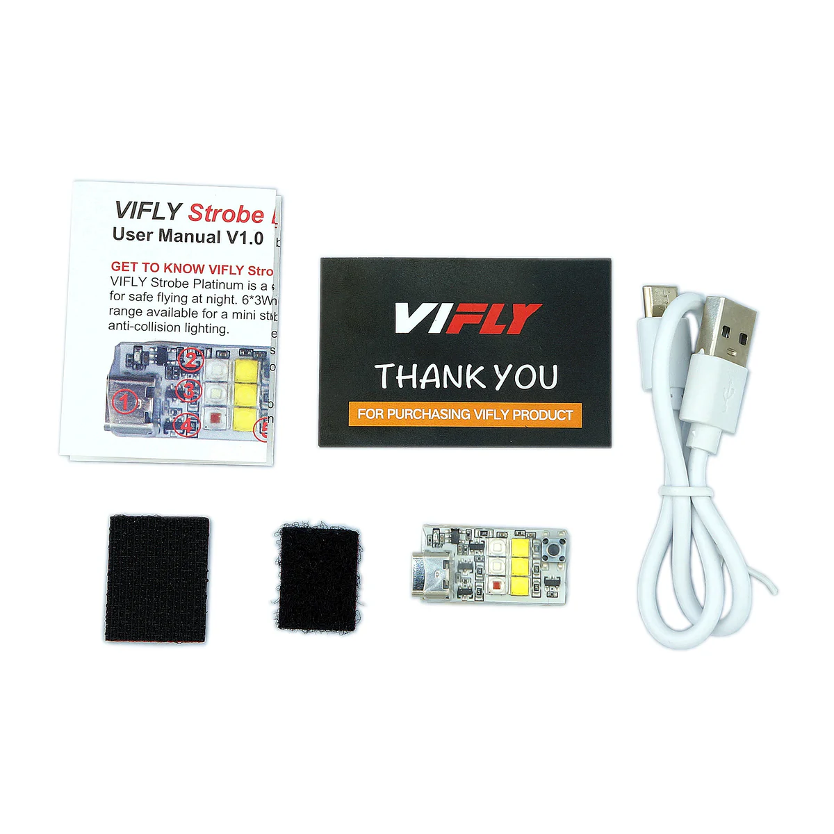 VIFLY Strobe Platinum - 6 Cree Led Lights 1000 Lumen Drone Strobe - Image 2