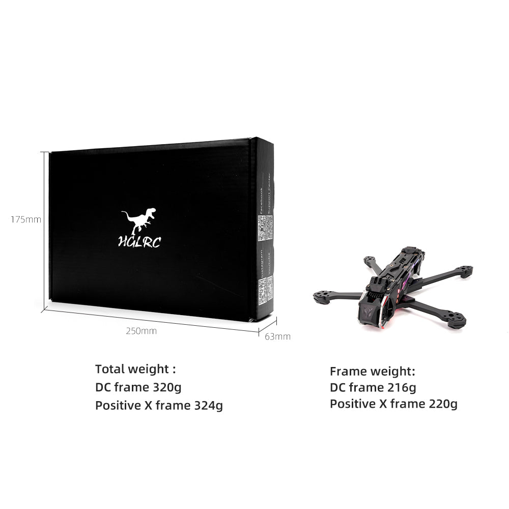 HGLRC Nblade MAX 5 inch True X / DC Freestyle Cinematic FPV Frame - Image 6
